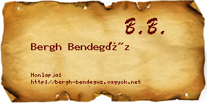 Bergh Bendegúz névjegykártya